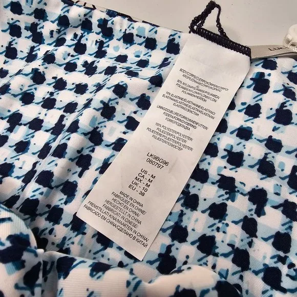 Lucky Brand Size Medium Reversible Shirred Hipster Bikini Bottoms Swim - Picture 4 of 6